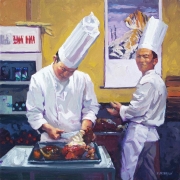 Preparing Peking Duck